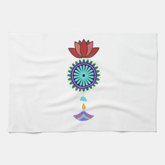 Anhänger spirituell mit Lotusblüte キッチンタオル
