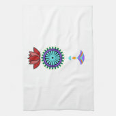 Anhänger spirituell mit Lotusblüte キッチンタオル (縦)