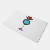 Anhänger spirituell mit Lotusblüte ドアマット (アングル)