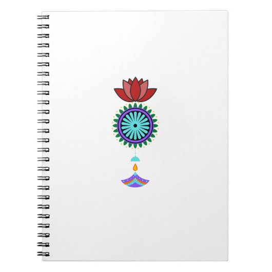 Anhänger spirituell mit Lotusblüte ノートブック (正面)