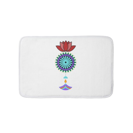 Anhänger spirituell mit Lotusblüte バスマット (正面)