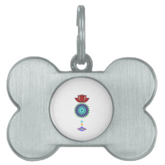 Anhänger spirituell mit Lotusblüte ペットネームタグ