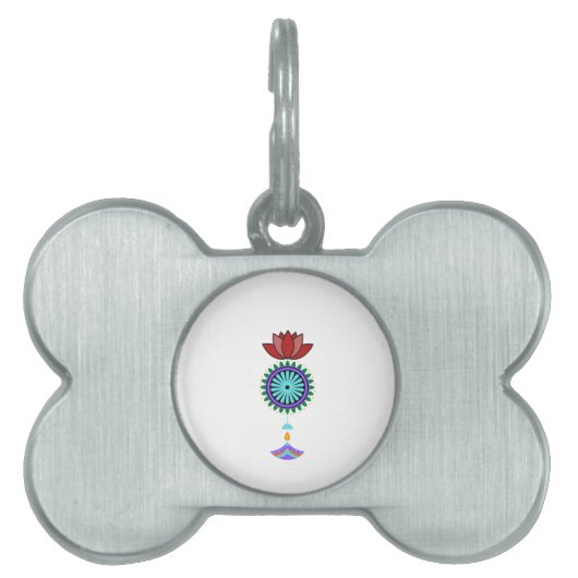 Anhänger spirituell mit Lotusblüte ペットネームタグ (正面)