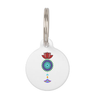 Anhänger spirituell mit Lotusblüte ペット　ネームタグ