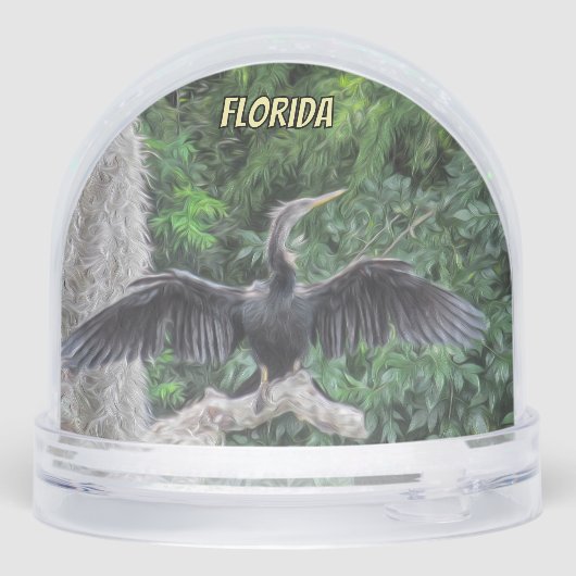 Anhinga in the Sun – Florida Wetlands Oil Painting (裏面)