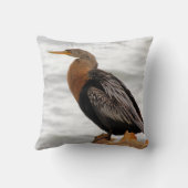 Anhinga On The Lookout クッション (裏面)