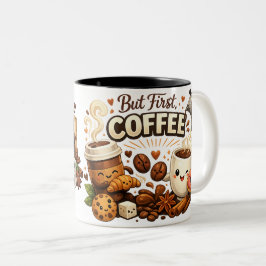 Ani Coffee's luxurious mug design for coffee lover ツートーンマグカップ