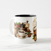 Ani Coffee's luxurious mug design for coffee lover ツートーンマグカップ (正面左)
