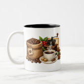 Ani Coffee's luxurious mug design for coffee lover ツートーンマグカップ (左)