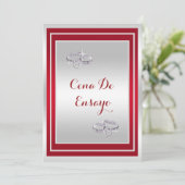 Anillos De Boda, De Plata Y Rojo Cena De Ensayo 招待状 (スタンド正面)