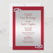 Anillos De Boda, De Plata Y Rojo Cena De Ensayo 招待状 (裏面)