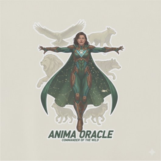 “Anima Oracle Warrior | Mystic Protector Fantasy シール (正面)