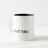animabasdの小犬犬のボストンテリアのマグ ツートーンマグカップ (正面左)
