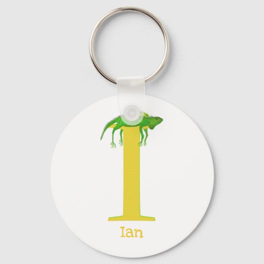 Animal ABC I is for iguana key ring キーホルダー (正面)