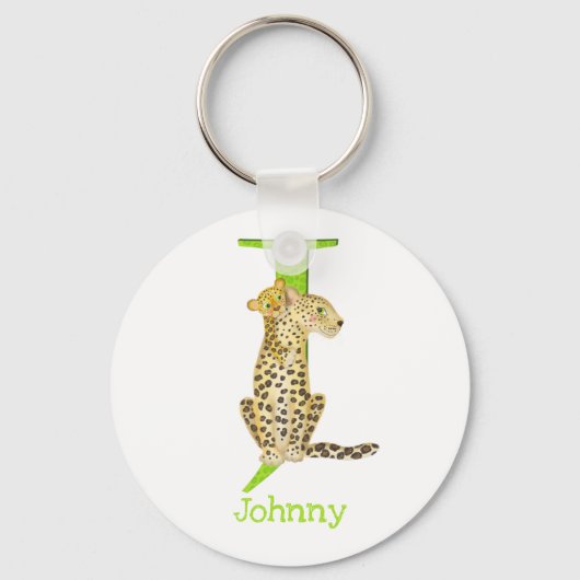 Animal ABC J is for jaguar key ring キーホルダー (正面)