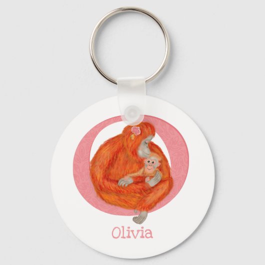 Animal ABC O is for orangutan key ring キーホルダー (正面)
