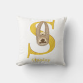 Animal ABC S is for sloth cushion クッション (正面)