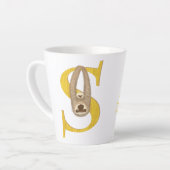 Animal ABC S is for sloth latte mug カフェラテマグ (左アングル)