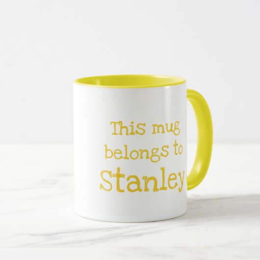 Animal ABC S is for sloth mug マグカップ (正面右)