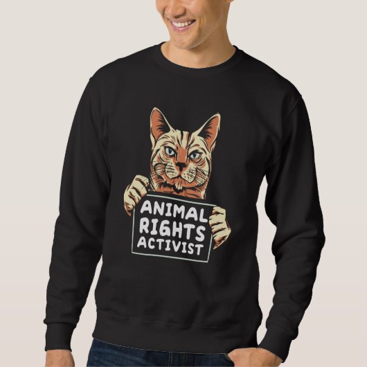 Animal Activist Rescue Animals Conservation Rights スウェットシャツ (正面)
