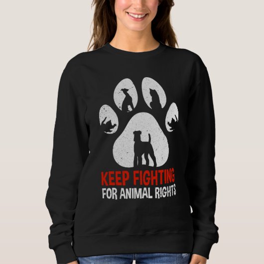 Animal Activist Rescue Animals Conservation Rights スウェットシャツ (正面)