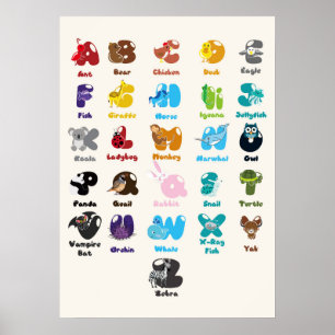 Animal Alphabet for Kids Education ポスター