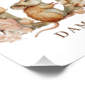 Animal Alphabet Letter D Kids Name Mouse Poster フォトプリント (角)