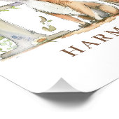 Animal Alphabet Letter H Kids Name Fox Poster フォトプリント (角)