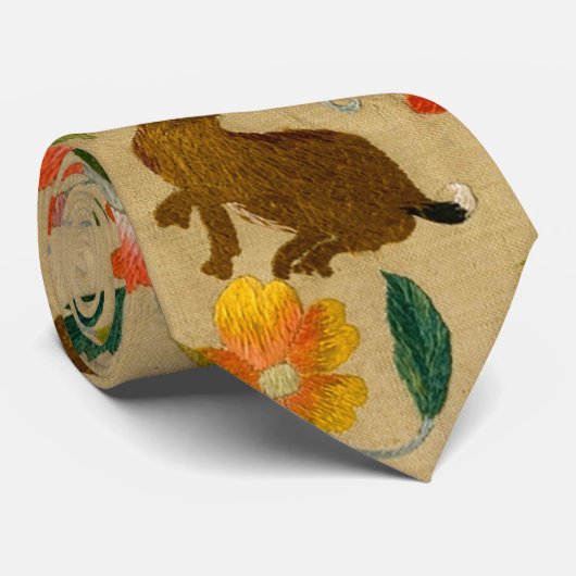 Animal Antique Horse Bird Deer Rabbit ネクタイ (ロール)