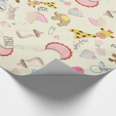 Animal Baby Nursery Items Wrapping Paper ラッピングペーパー (角)