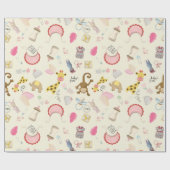 Animal Baby Nursery Items Wrapping Paper ラッピングペーパー (フラット)