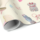 Animal Baby Nursery Items Wrapping Paper ラッピングペーパー (ロールコーナー)