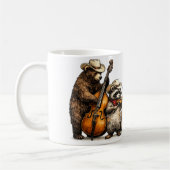 Animal Band , Funny Forest Animals Playing Instrum コーヒーマグカップ (左)