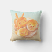 Animal Bread Basket: Smiling Bichon, Bunny & Cat クッション (正面)