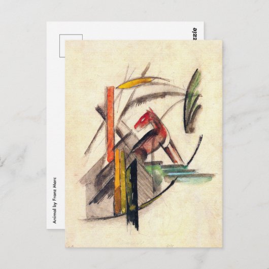 Animal by Franz Marc, Animal by Franz Marc,ヴィンテージ表 ポストカード (正面/裏面)