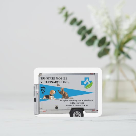 Animal Care / Veterinarian 名刺 (スタンド正面)