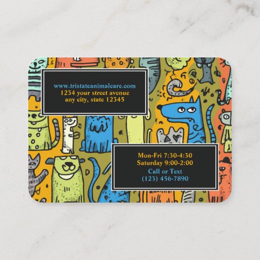 Animal Care / Veterinarian 名刺 (裏面)