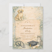 Animal Care White Coat Graduation 招待状 (正面)