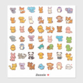 animal cartoon sticker pack シール (シート)