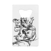 Animal Cat Decorative Heraldry Lion Mammal クレジットカード栓抜き (裏面)