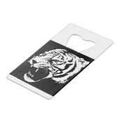 Animal Cat Found Jungle Tiger Black Cat クレジットカード栓抜き (正面アングル)