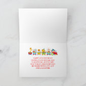 Animal Circus Train Kids Birthday  カード (内部)