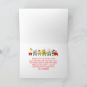 Animal Circus Train Kids Thank You サンキューカード (内部)