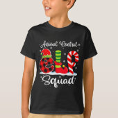 Animal Control Elf Squad Christmas Officer Matchin Tシャツ (正面)