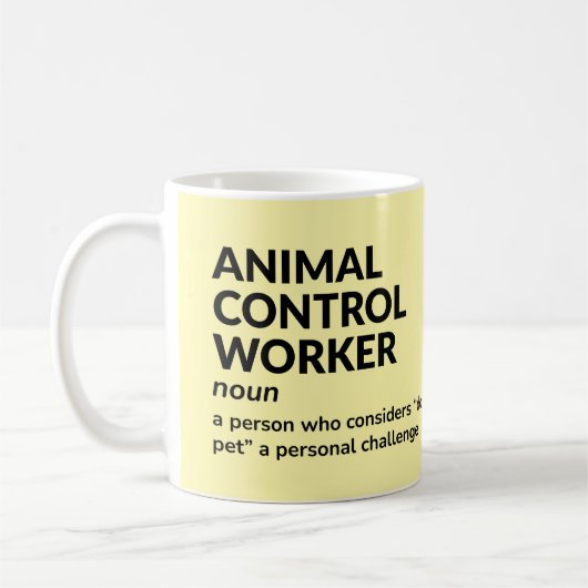 Animal Control Worker Humor Mug コーヒーマグカップ (左)