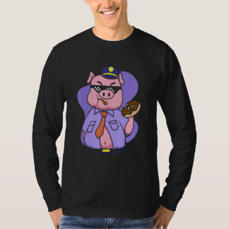 Animal  Cop Pig American Police Officer Policeman Tシャツ
