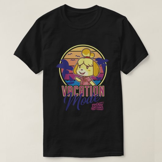 Animal Crossing New Horizons Isabelle Vacation Mod Tシャツ (デザイン正面)