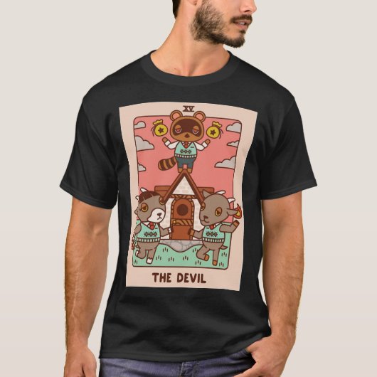 animal crossing new horizons tom nook the devil T- Tシャツ (正面)