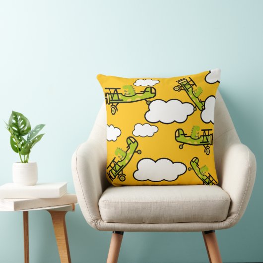 Animal Dinosaur Pilot Nursery Art クッション (椅子)