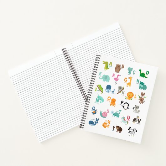 Animal Doodle Alphabet ノートブック (内部)